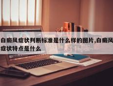 白癜风症状判断标准是什么样的图片,白癜风症状特点是什么